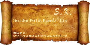 Seidenfeld Kamélia névjegykártya